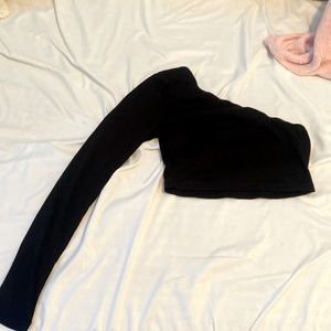 Black one sleeve top